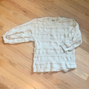 Rachel Comey 100% Alpaca Puff Sleeve Knit in Ecru sz. XS